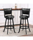 Фото #4 товара Set of 2 29'' Swivel Bar Height Stool Wood Dining Chair