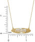 ფოტო #4 პროდუქტის Cubic Zirconia MOM Script Radiant Disc 18" Pendant Necklace in 18k Gold-Plated Sterling Silver, Created for Macy's