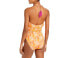 Ramy Brook Womens Printed Marta One Piece Swimsuit Orange Size Large