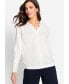 Фото #1 товара Women's Long Sleeve Dressy Crepe TShirt