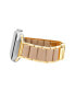 Women's Taupe Silicone and Gold-Tone Alloy Link Bracelet Compatible with 38mm/40mm/41mm Apple Watch