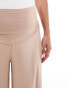 Фото #2 товара ASOS DESIGN Maternity jersey palazzo beach trouser in cream