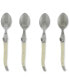 Фото #3 товара Laguiole Faux Ivory Coffee Spoons, Set of 4