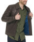 Фото #5 товара Men's Faux Leather Shirt Jacket