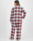 Фото #3 товара Family Pajamas Plus Size 2-Pc. Cotton Winterton Plaid Family Holiday Pajamas, Created for Macy's