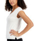 Women's Double V-Neck Cap-Sleeve Top