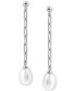 Cultured Freshwater Pearl (10x8mm) Linear Chain Drop Earrings, Created for Macy's