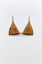 Triangle bikini top with metal piece