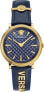 Фото #1 товара VERSACE V CIRCLE Damenarmbanduhr Lederarmband blau VE81012 19