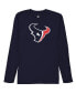Фото #1 товара Футболка для малышей OuterStuff houston Texans с длинным рукавом и логотипом команды - темно-синяя.