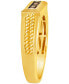 ფოტო #4 პროდუქტის Chocolatier® Men's Chocolate Diamond Rope Design Ring (1/3 ct. t.w.) in 14k Gold