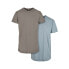 ფოტო #1 პროდუქტის URBAN CLASSICS Set Of 2 s Pre-Pack Shaped Long T-shirt