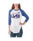 Фото #1 товара Women's White, Royal Super Bowl LVIII Tailgate Raglan 3/4 Sleeve T-shirt