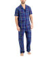 ფოტო #1 პროდუქტის Men's Plaid Pajama Set, Created for Macy's