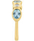 ფოტო #4 პროდუქტის EFFY® Aquamarine (1-1/6 ct. t.w.) & Diamond (1/10 ct. t.w.) Bezel Ring in 14k Gold