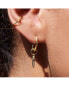 Women's 14K Gold Plated Earrings Dagger Hoops