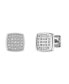 ფოტო #1 პროდუქტის Men's 1/4 Carat Diamond Stud Earrings in Stainless Steel