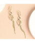 Фото #2 товара Women's Silver Sleek Drop Earrings