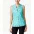 Style & Co Women's Lace Button Front Front Blouse and Camisole Pacific Aqua L