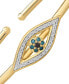ფოტო #3 პროდუქტის Multicolor Diamond Evil Eye Bangle Bracelet (1/5 ct. t.w.) in 14k Gold-Plated Sterling Silver, Created for Macy's