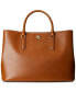 ფოტო #5 პროდუქტის Women's Full-Grain Smooth Leather Large Marcy Satchel