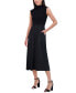 Women's Mixed-Media Turtleneck Dress