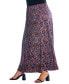 Фото #3 товара Plus Size Abstract Floral A-line Maxi Skirt