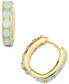 ფოტო #1 პროდუქტის Small Mixed Stone Huggie Hoop Earrings, 0.65"