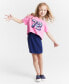 Фото #1 товара Girls 2-Pc. Ribbed Dress Set, Created for Macy's