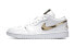 Кроссовки Nike Air Jordan 1 Low White Metallic Gold (Белый)