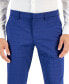 Men's Slim-Fit Tonal Check Dress Pants