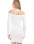 Фото #4 товара Tommy Jeans Off the Shoulder Mini Dress in White