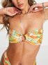 Фото #4 товара Kulani Kinis bandeau bikini top with ring detail in orange