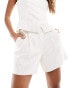 Abercrombie & Fitch co-ord soft tailored shorts in white pinstripe