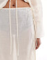 Фото #5 товара Mango Selection sheer lightweight tie side co-ord skirt in beige