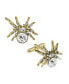 ფოტო #1 პროდუქტის Jewelry 14K Gold Plated Crystal Spider Cufflinks