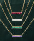 ფოტო #3 პროდუქტის Nano Emerald Color Baguette Bar Pendant Necklace (1 ct. t.w.) in Gold Vermeil, 17" (Also in Nano White Sapphire Color, Nano Ruby Color, & Blue Sapphire Color), Created for Macy's