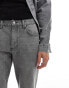 Фото #7 товара ASOS DESIGN tapered fit jeans in washed grey - GREY