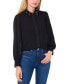 Фото #1 товара Women's Floral-Appliqué Collared Long-Sleeve Blouse