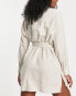 Фото #2 товара ASOS DESIGN Maternity belted shirt beach dress in natural