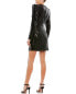 Фото #2 товара Mac Duggal Sequined Structured Faux Blazer Mini Dress Women's Black 6