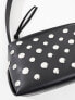 ASOS DESIGN shoulder bag with mixed stud detail in black