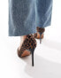 ASOS DESIGN Wide Fit Paphos pointed high heeled court shoes in leopard