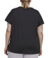 ფოტო #2 პროდუქტის Plus Size Train Essentials V-Neck Short-Sleeve Tee