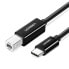Фото #1 товара Kabel przewód do drukarki USB-C - USB-B 480Mb/s 2m czarny