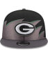 Men's Black Green Bay Packers Tidal Wave 9FIFTY Snapback Hat