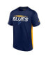 Фото #3 товара Men's Navy, Gold St. Louis Blues Authentic Pro Rink Tech T-shirt