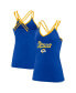 Фото #1 товара Women's Royal Los Angeles Rams Go For It Strappy Crossback Tank Top