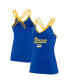 Women's Royal Los Angeles Rams Go For It Strappy Crossback Tank Top