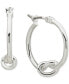 ფოტო #1 პროდუქტის Small Bottom Knotted Modern Hoop Earrings